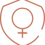 Feminine (Venus) symbol in shield